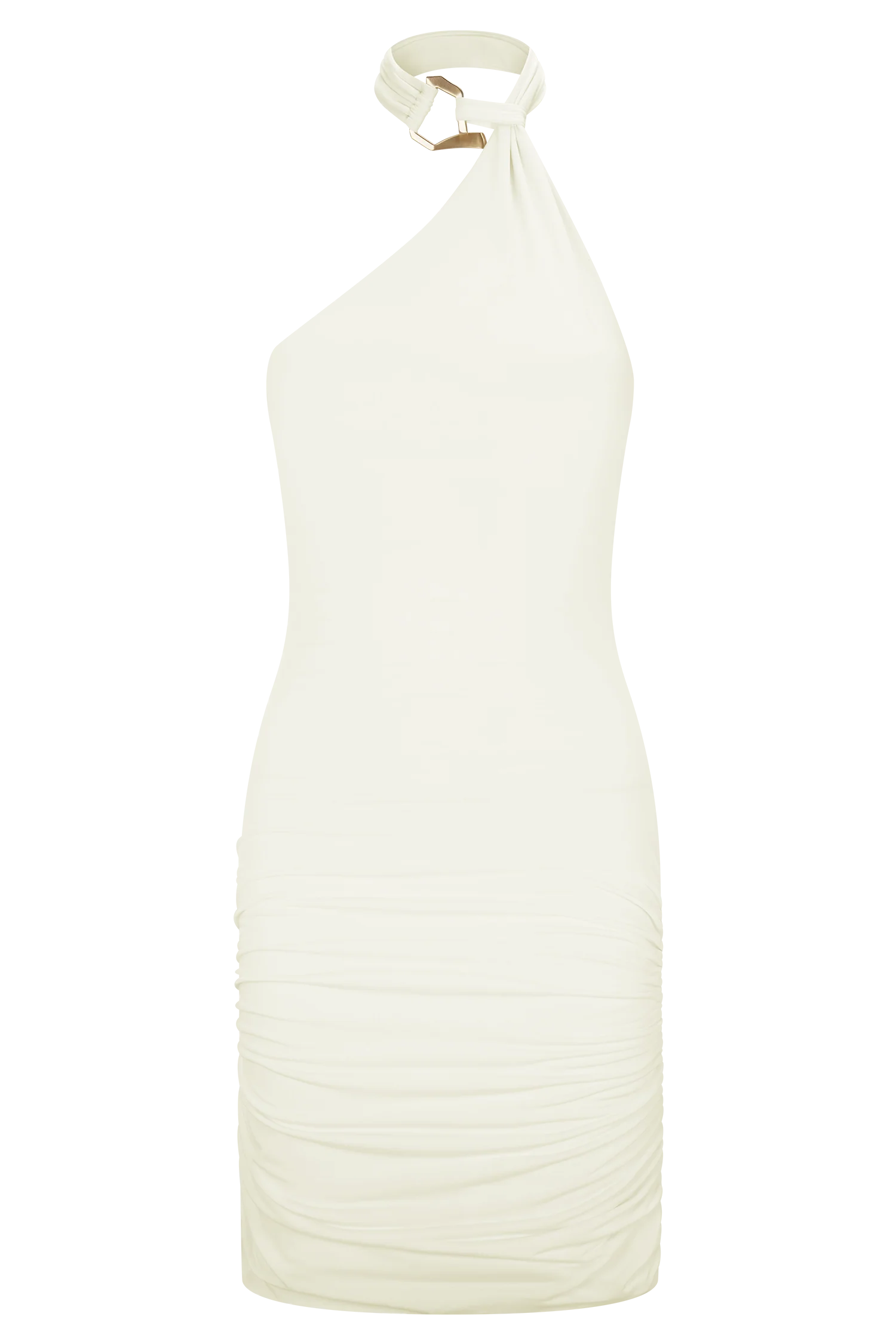 Mariposa Slinky Halter Mini Dress - Ivory