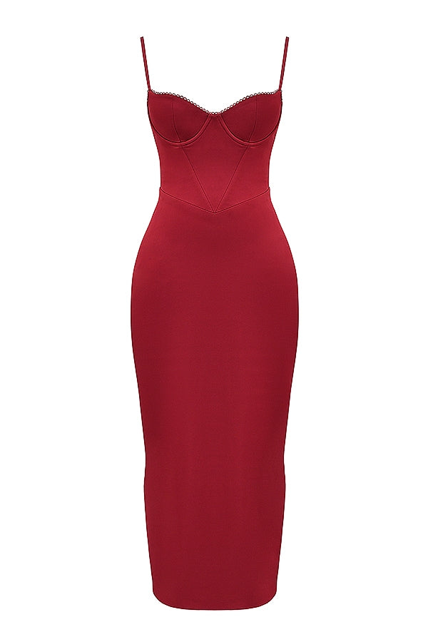 Stefania-Ruby Corset Maxi Dress
