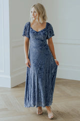 Everley Velvet Maxi Dress | Whisper Blue