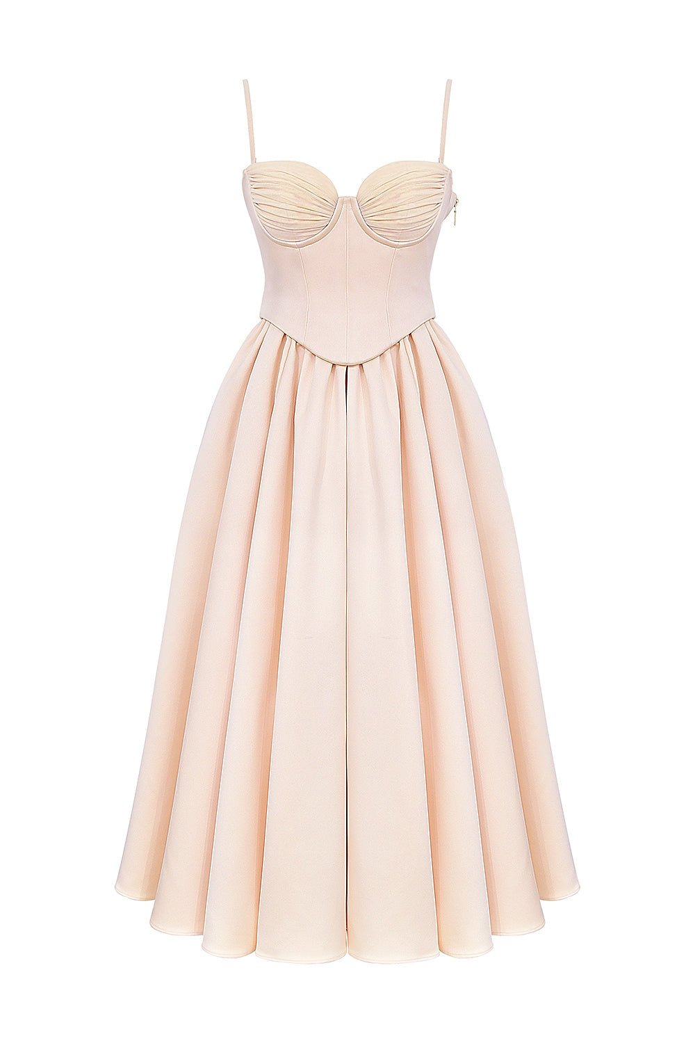 Perfect-Peach Satin Corset and Skirt - SALE