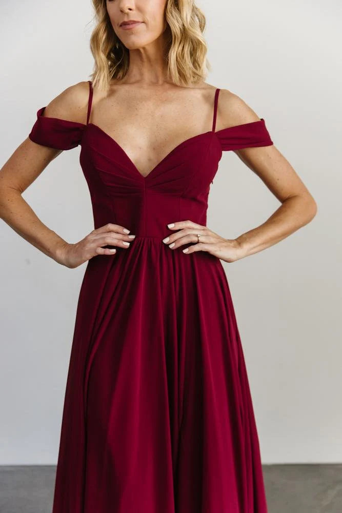 Bianca Lace Maxi Dress | Wine