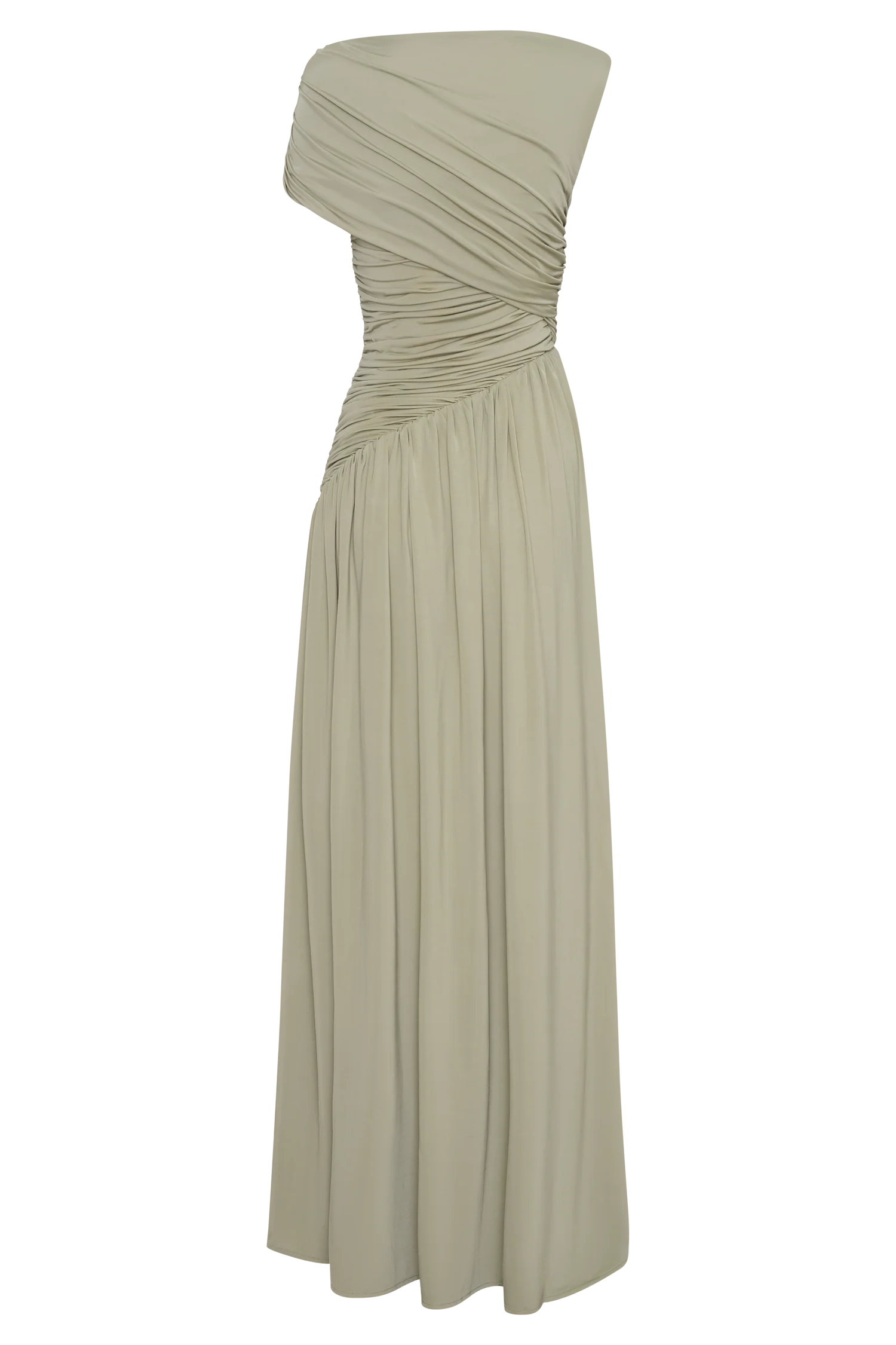 Ayeshya Slinky Asymmetric Maxi Dress - Sage