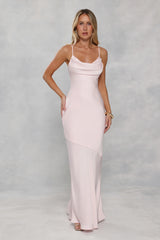 Satin Empress Maxi Dress Pink