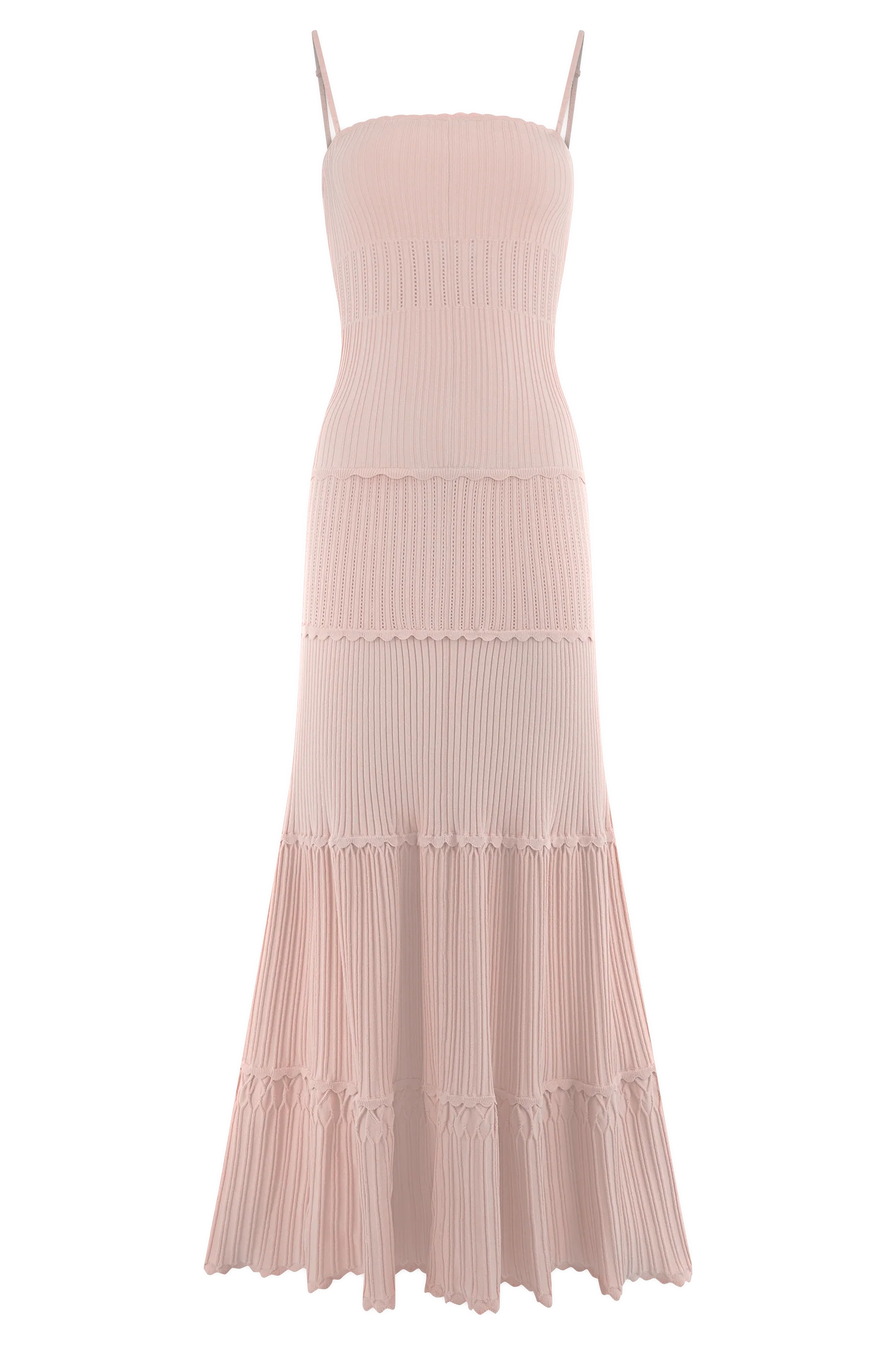 Finley Pointelle Knit Maxi Dress - Baby Pink