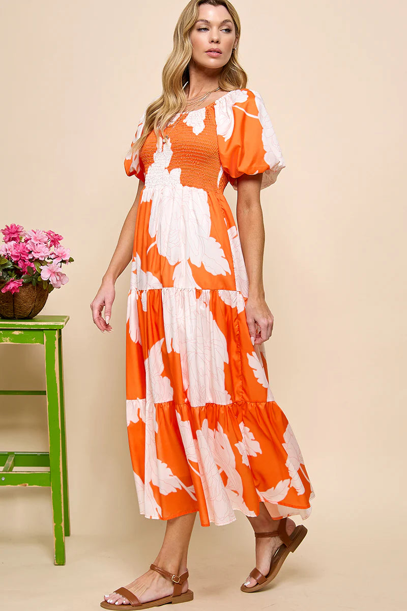 Floral Puff Sleeve Dress
