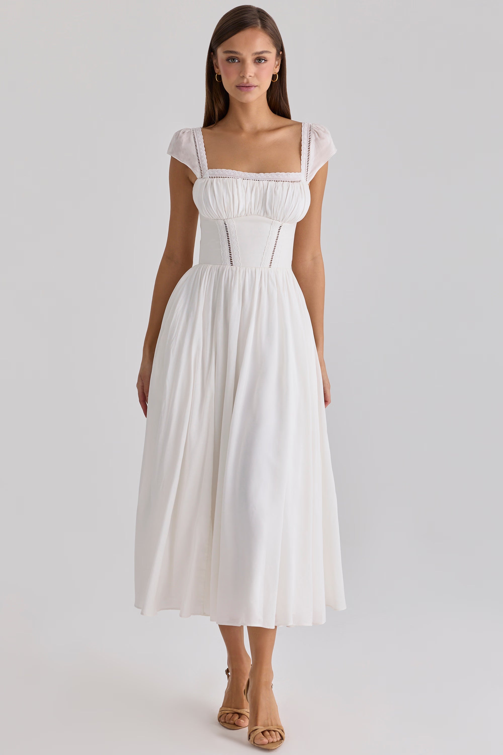 white voile + broderie anglais maxi dress