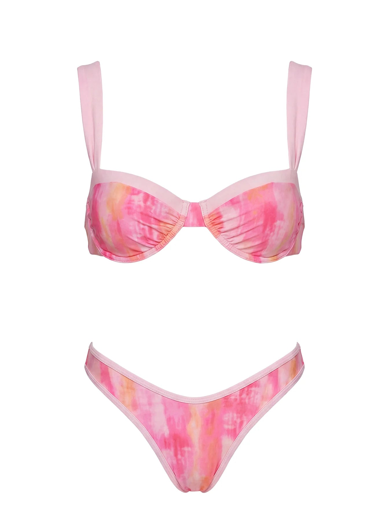 Melessa Underwire Bikini Top Pink Tie Dye