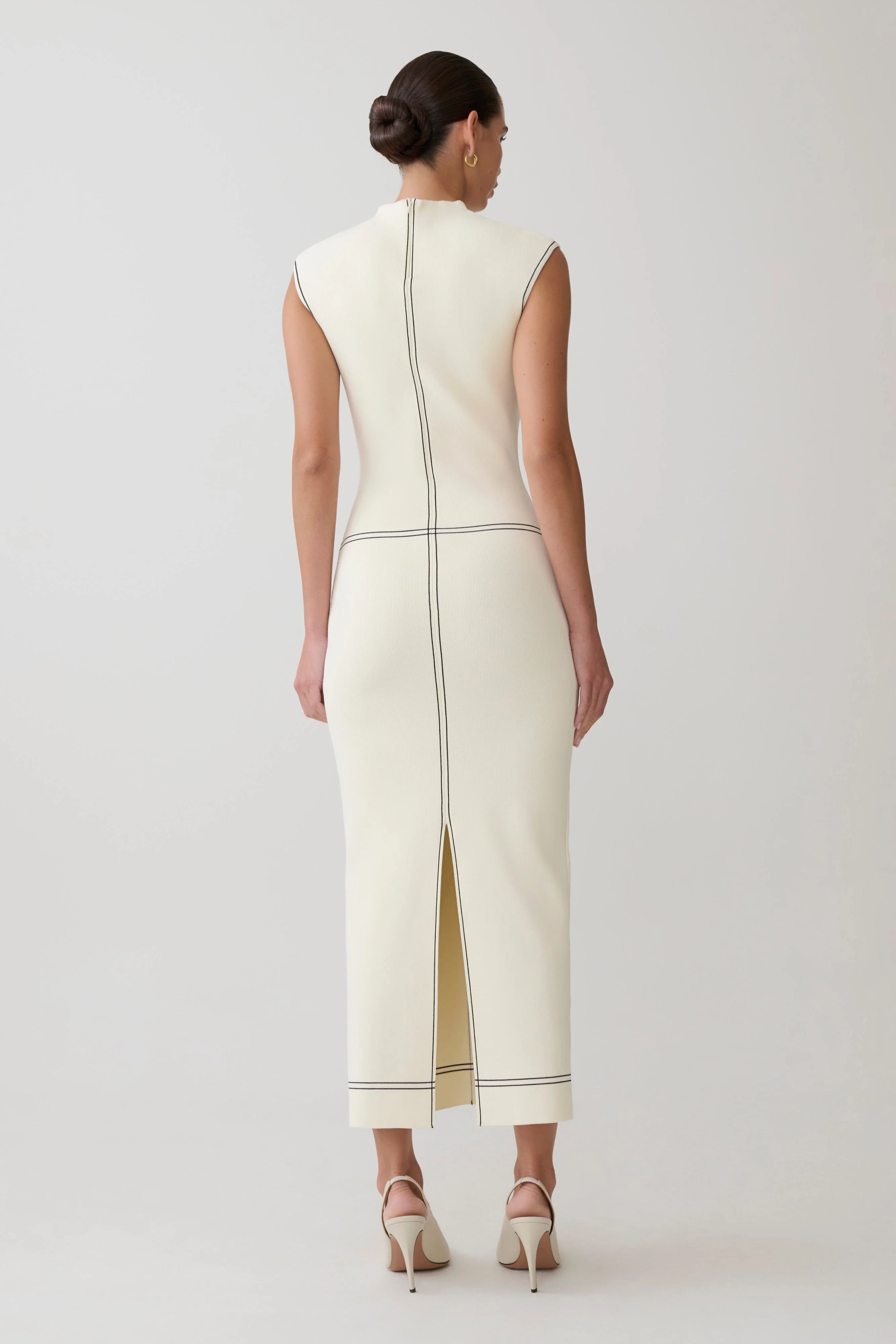 Malone Bandage Knit Midi Dress - Ivory