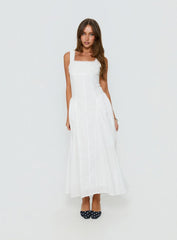 Mariette Panelled Midi Dress White