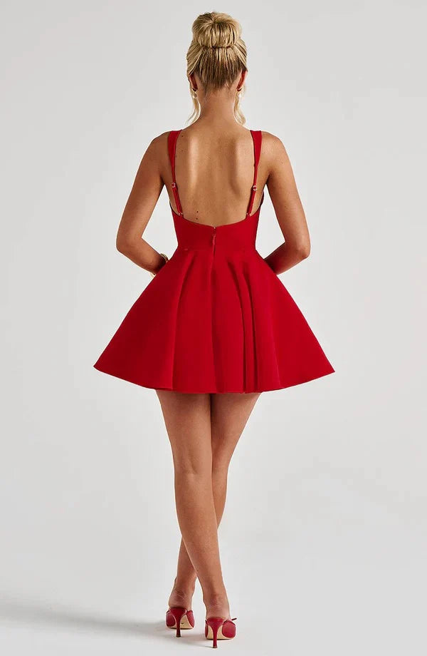 Party Dresses Cocktail Short/Mini Spaghetti Straps Sleeveless With Detachable Bow Homecoming