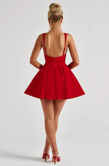 Party Dresses Cocktail Short/Mini Spaghetti Straps Sleeveless With Detachable Bow Homecoming