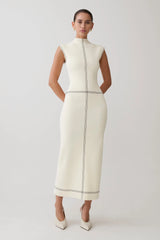 Malone Bandage Knit Midi Dress - Ivory