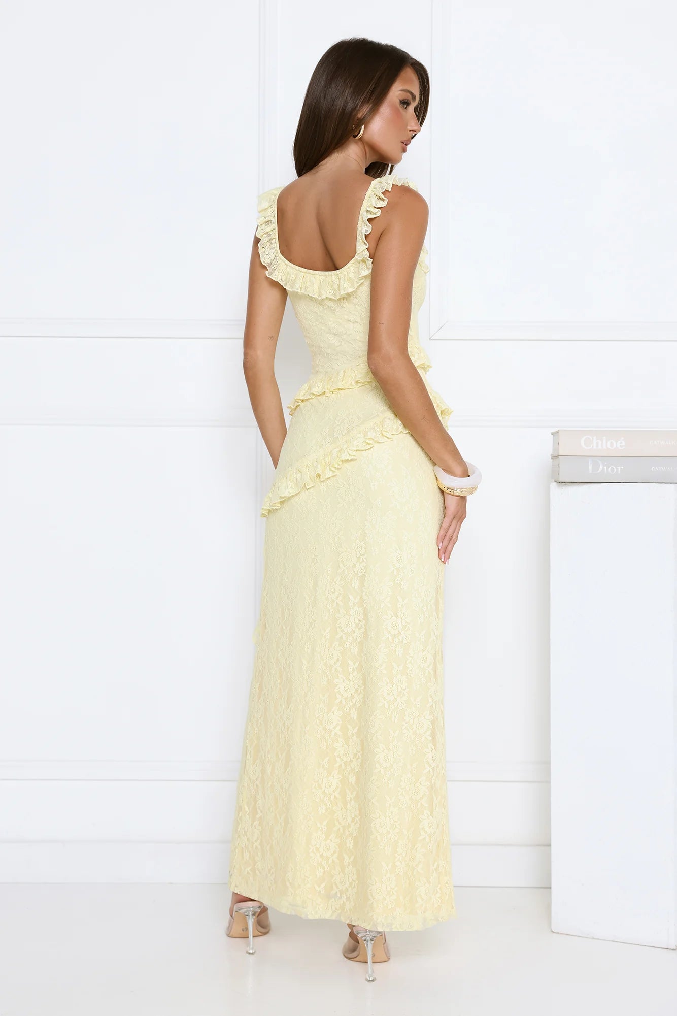 Golden Dusk Lace Maxi Dress Butter