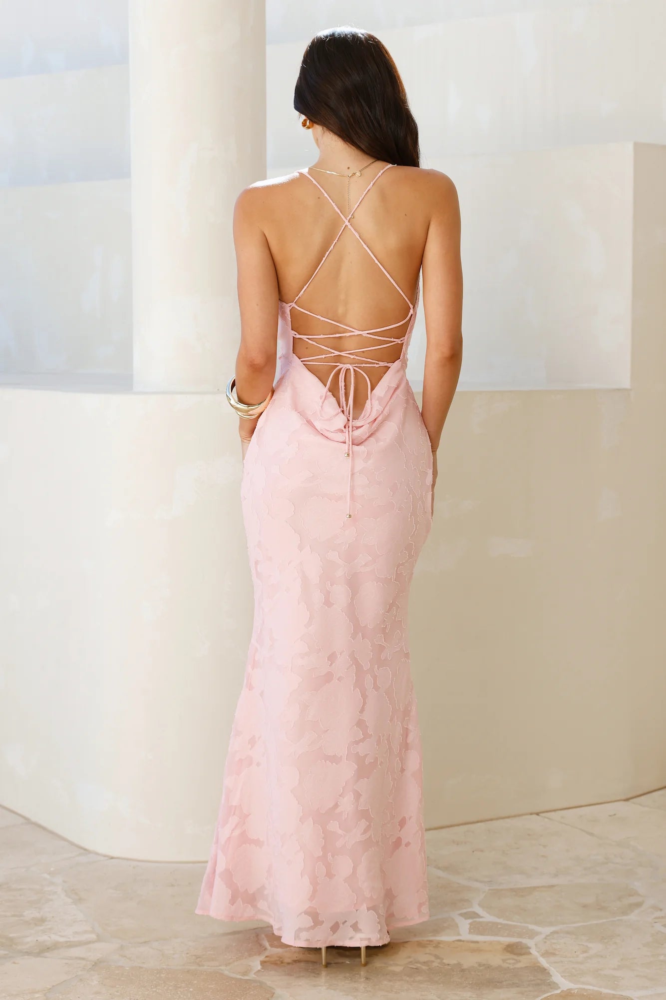 Bridge To Wonderland Maxi Dress Pink