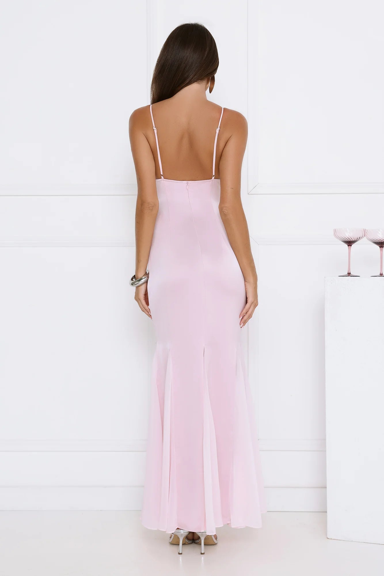 Flirty Petal Pop Maxi Dress Pink