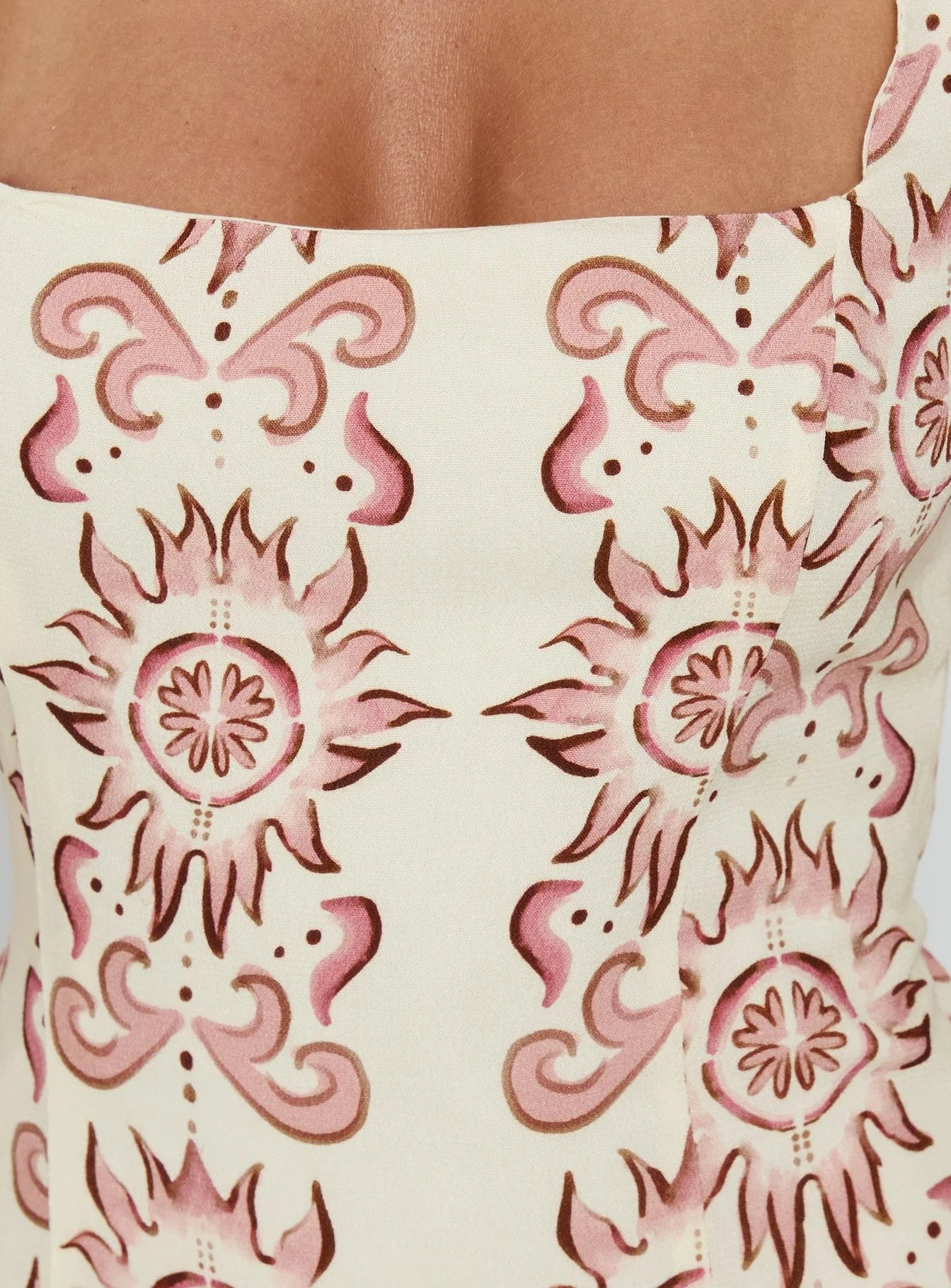 Maris Mini Dress Cream / Pink