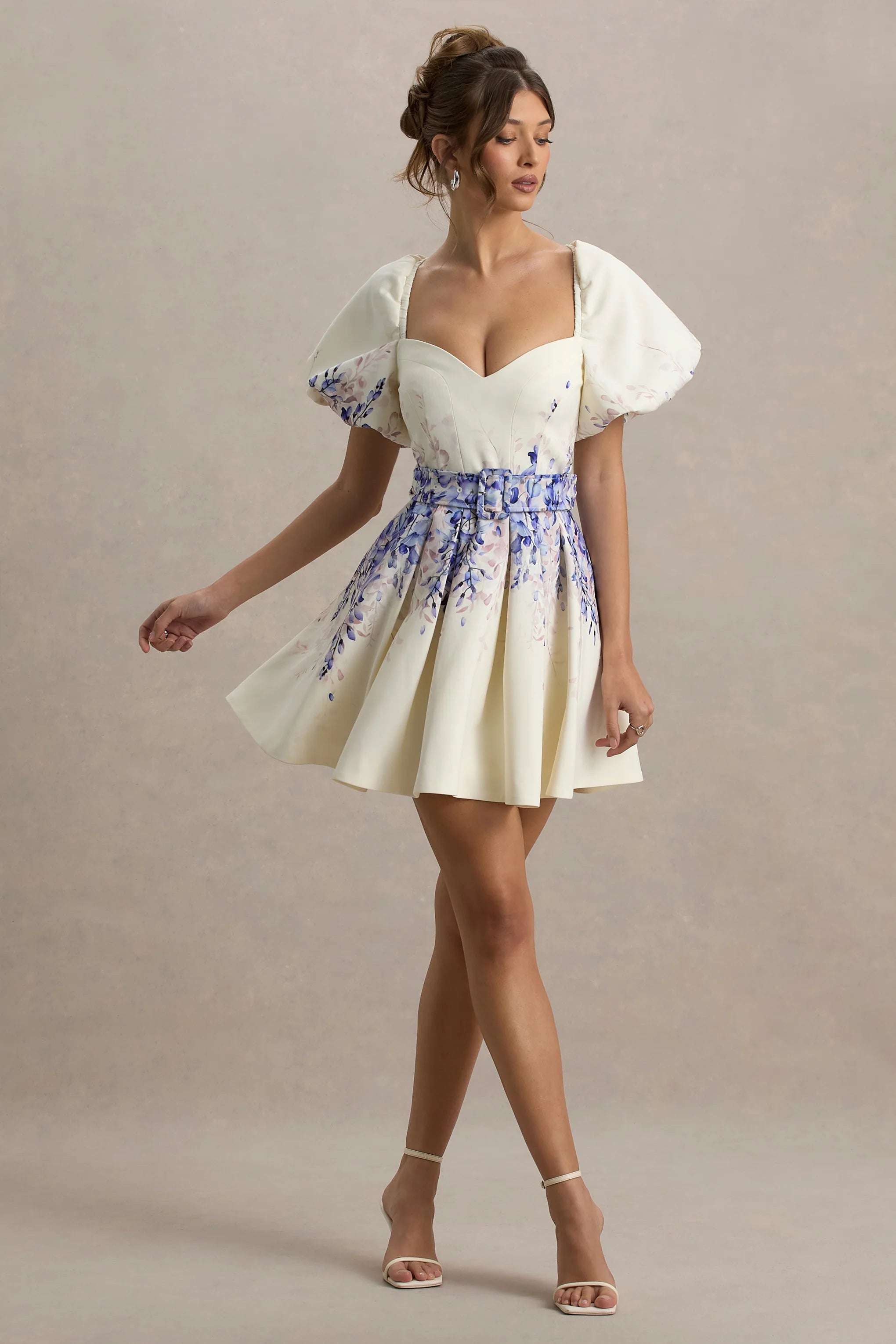 Tapia | Wisteria Print Belted Mini Dress