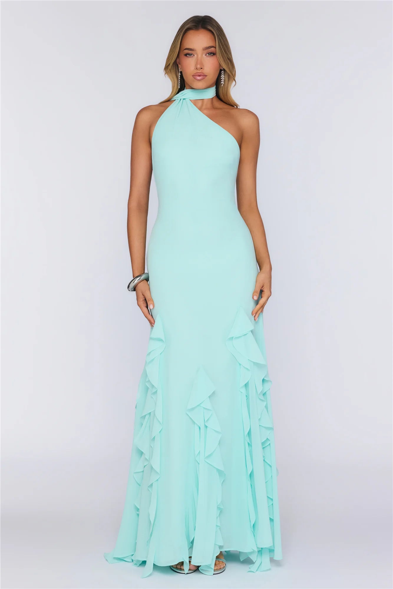 Prettiest Guest Wrap Neck Maxi Dress Sage