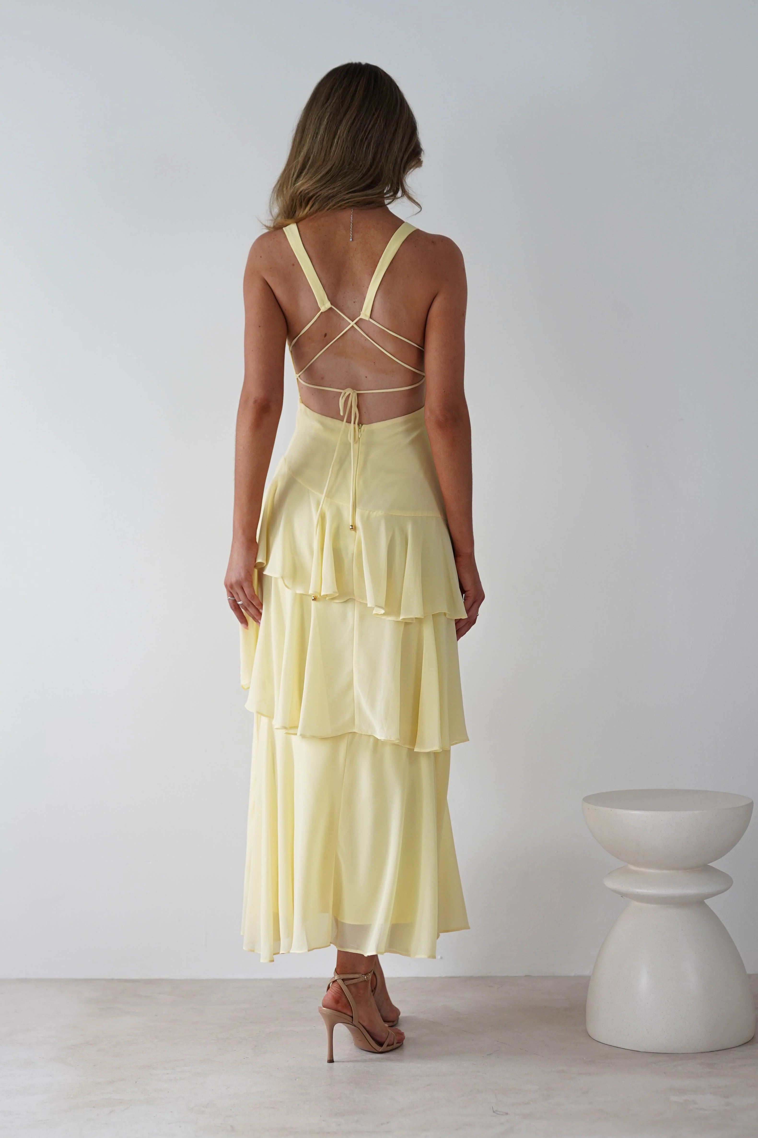 Andalusia Ruffle Maxi Dress | Yellow