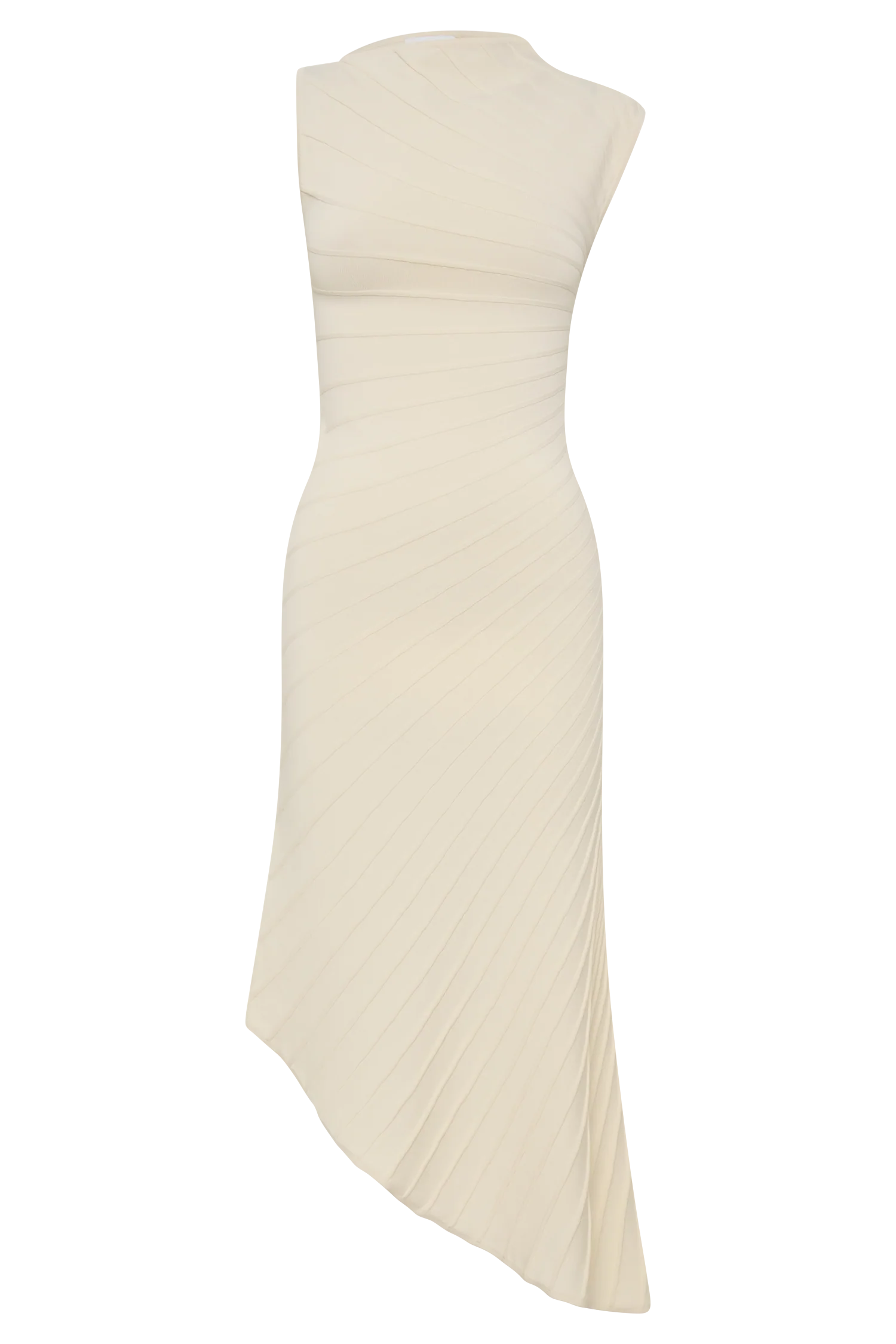Milasandra Pleated Knit Dress - Ivory