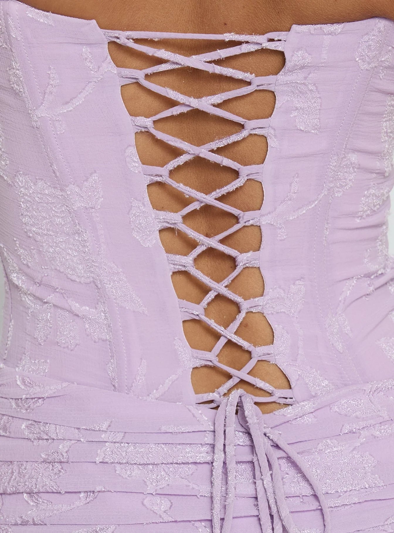 Love From Portofino Corset Maxi Dress Lilac