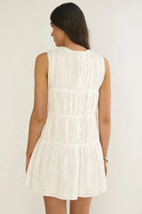 Antibes Tie Front Mini Dress White