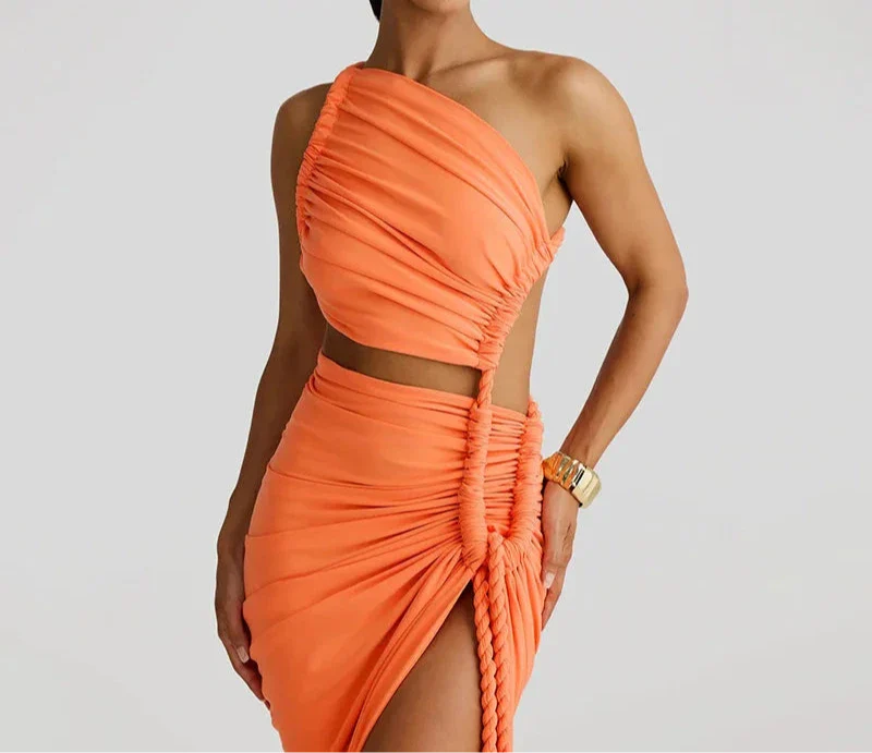 MARU One Shoulder Sexy Maxi Dress