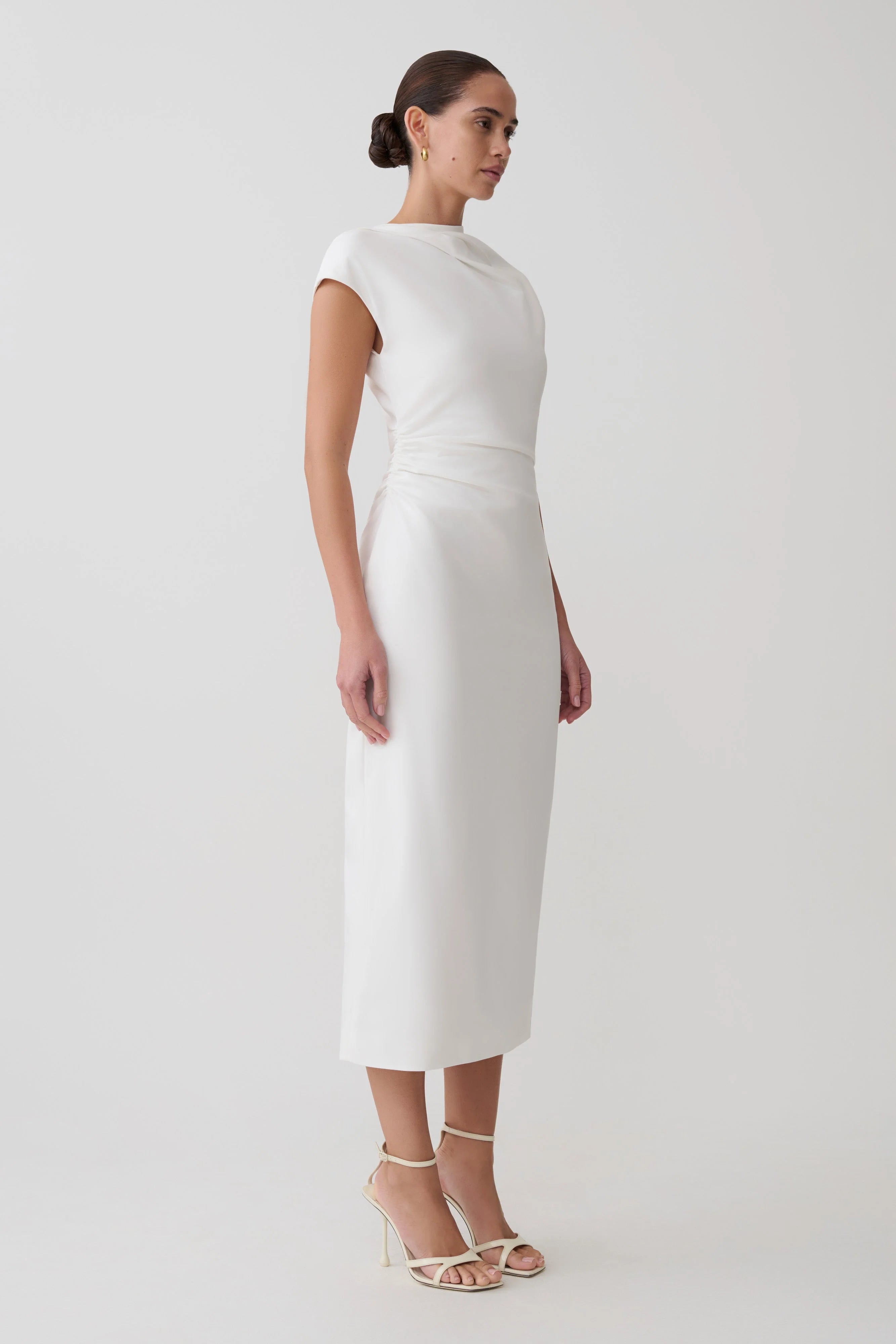 Lorena Cotton Midi Dress - White