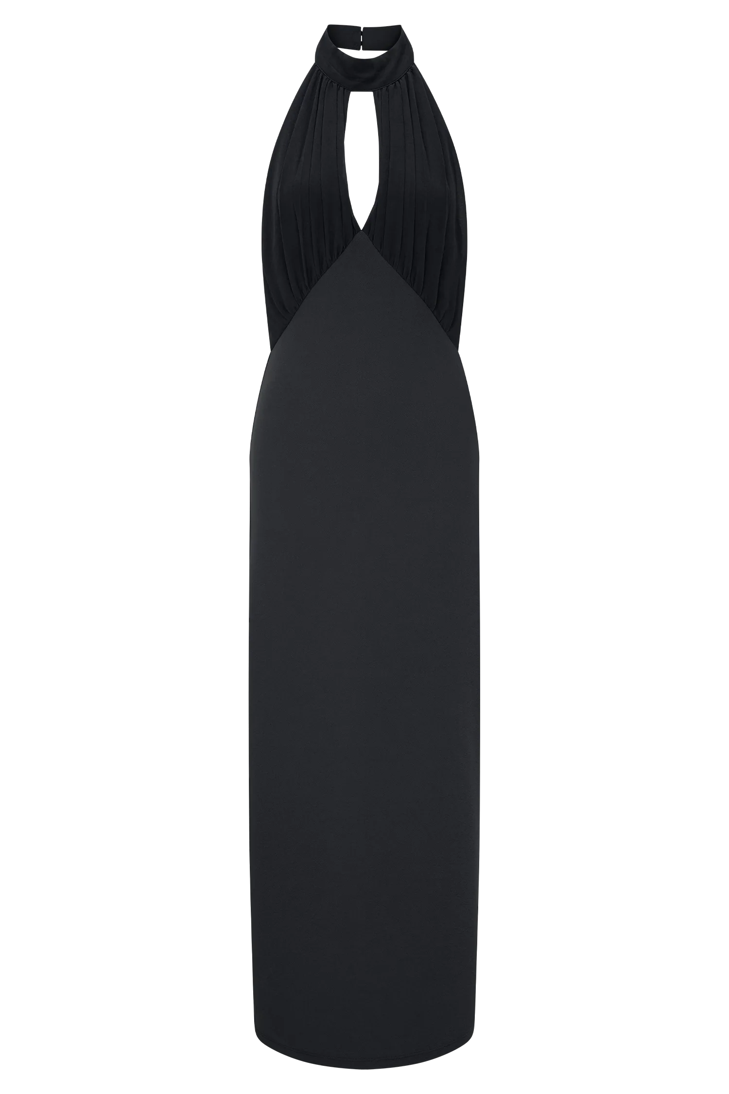 Mierah Halter Midi Dress - Black