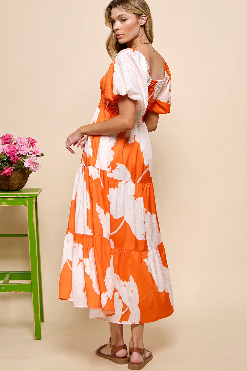 Floral Puff Sleeve Dress
