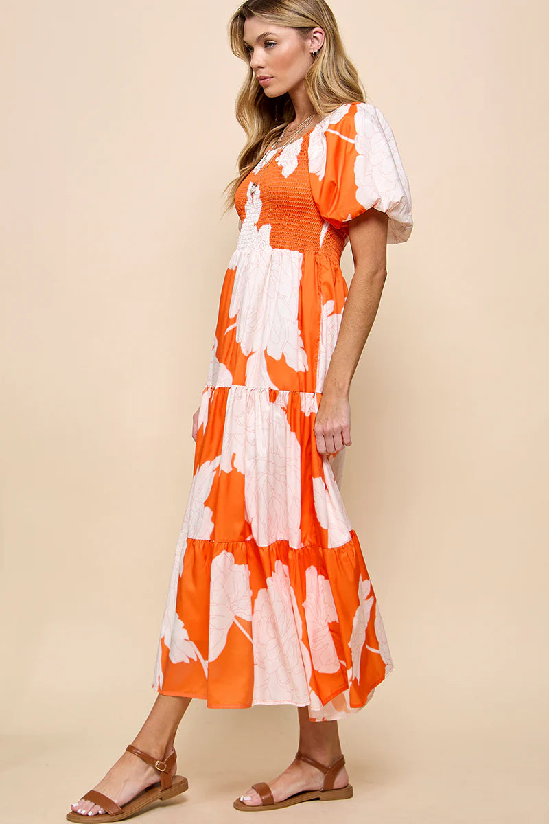 Floral Puff Sleeve Dress