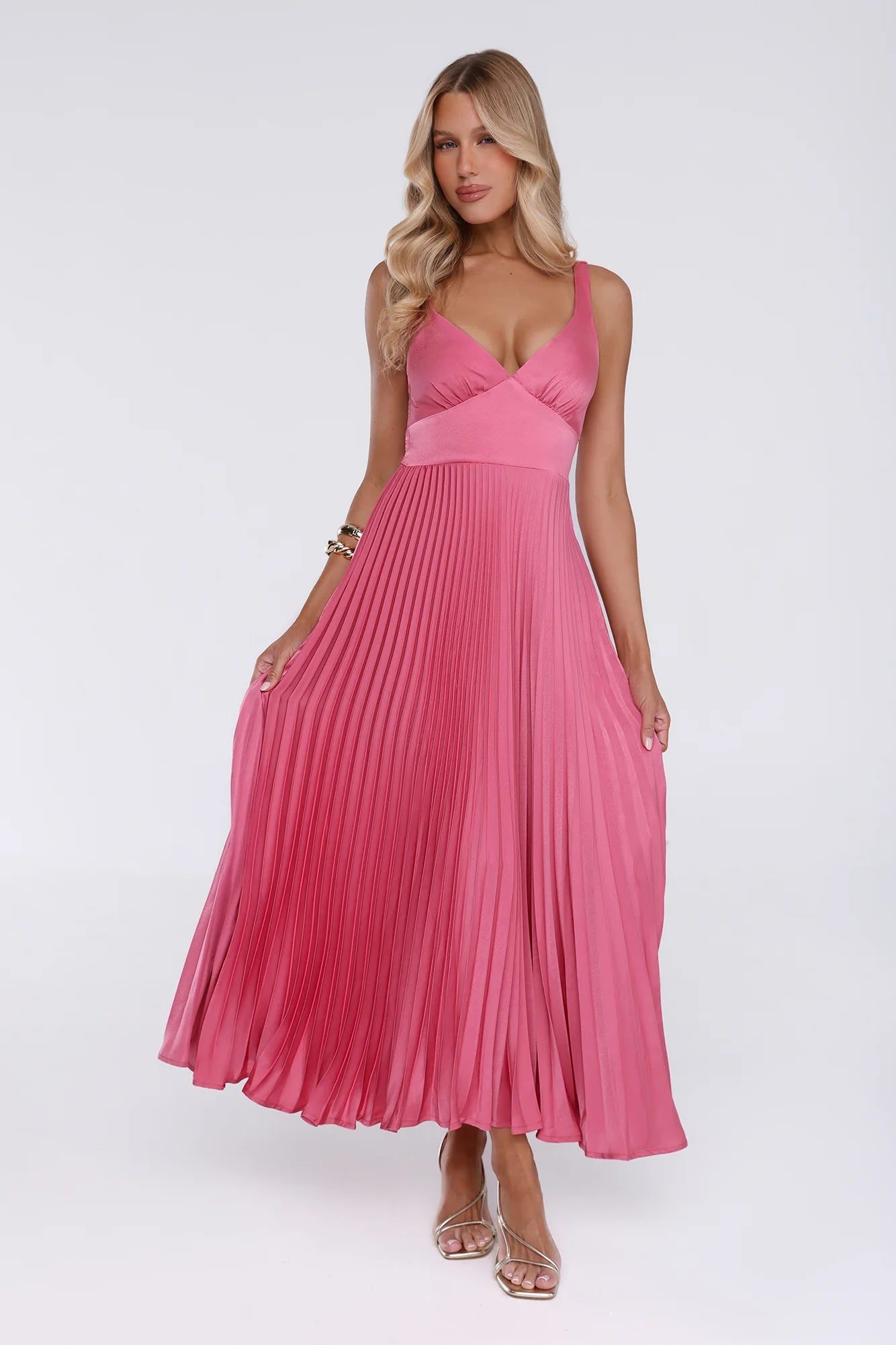 Dazzling Opulence Maxi Dress Rose