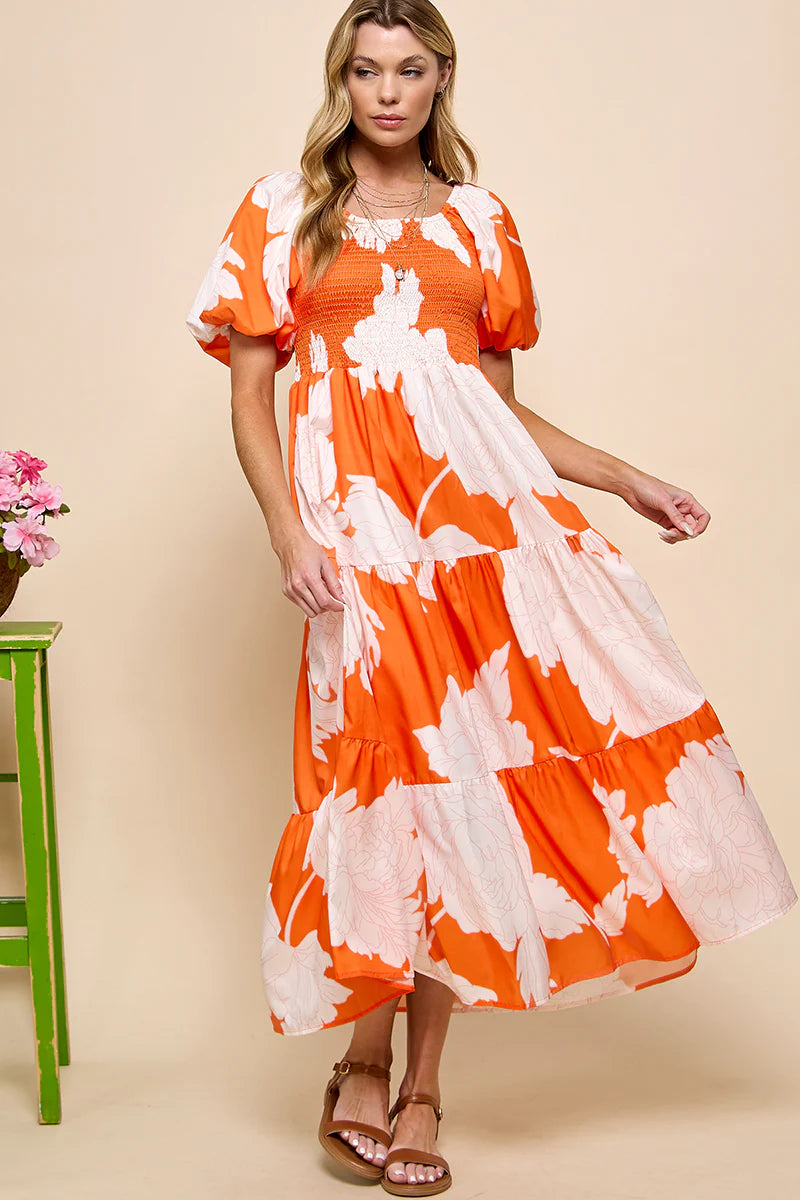 Floral Puff Sleeve Dress