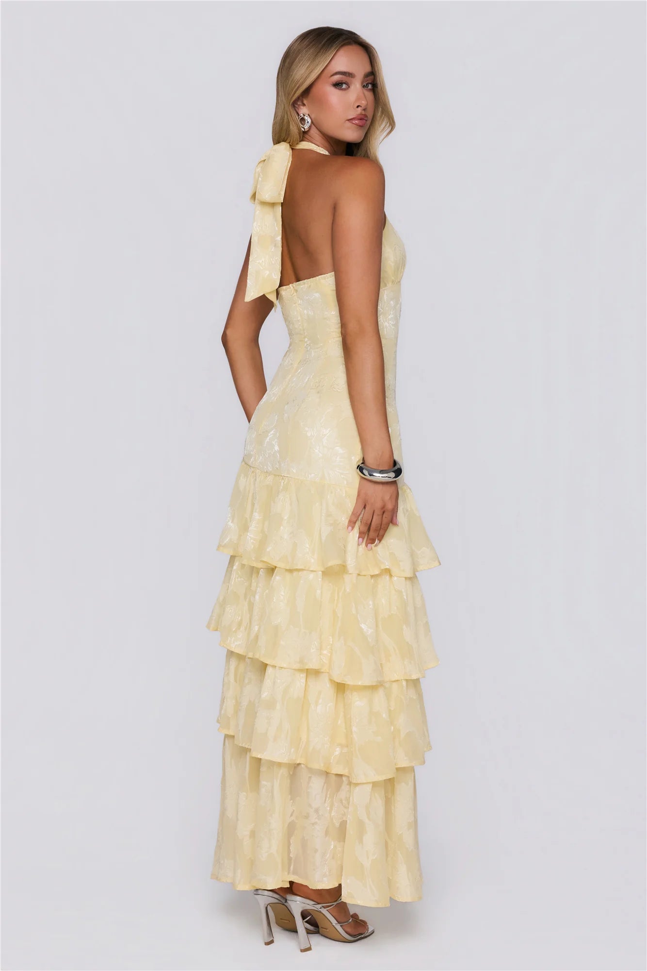 Mood Shift Halter Maxi Dress Yellow
