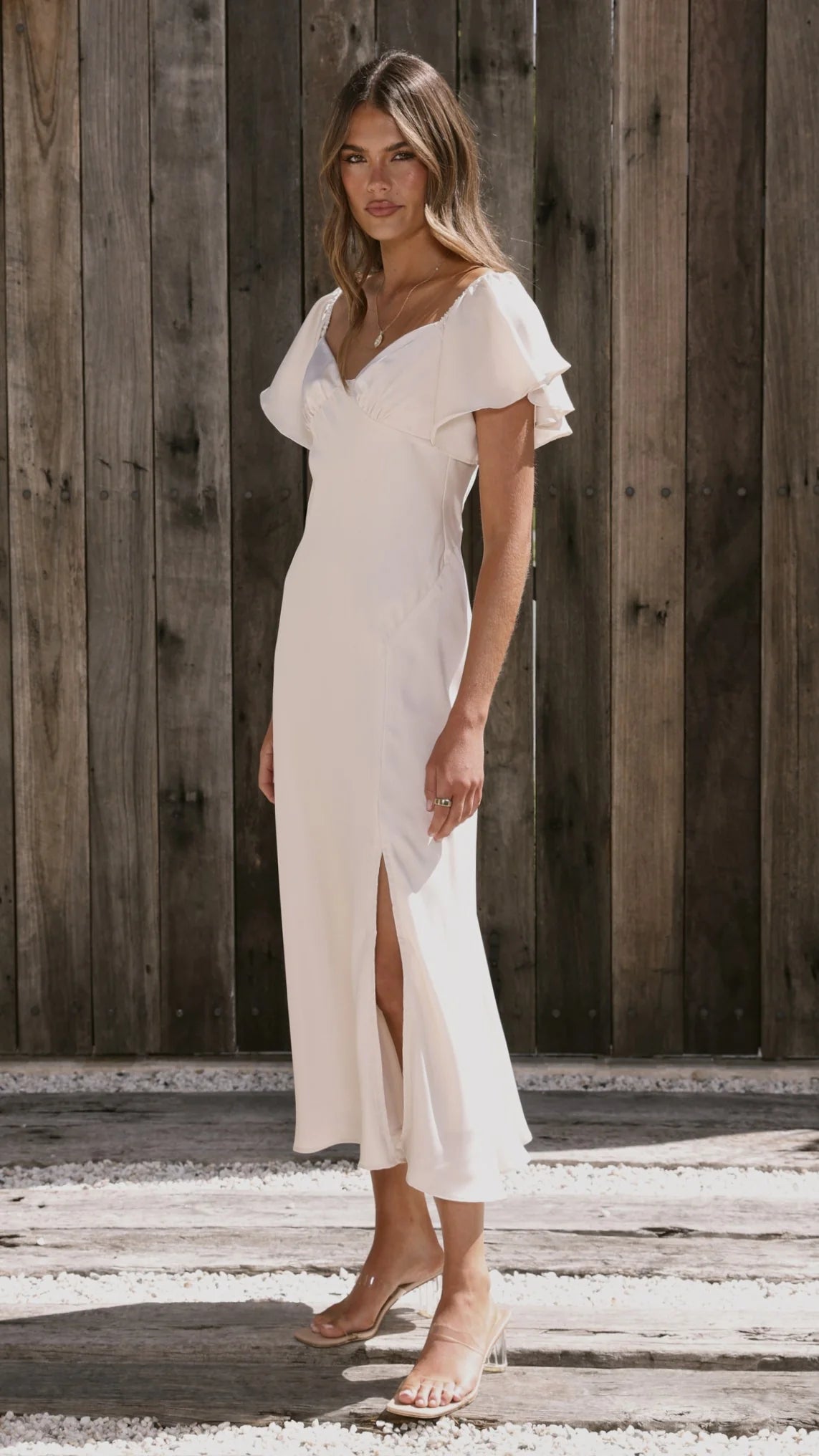 Louisa Midi Dress - Ivory