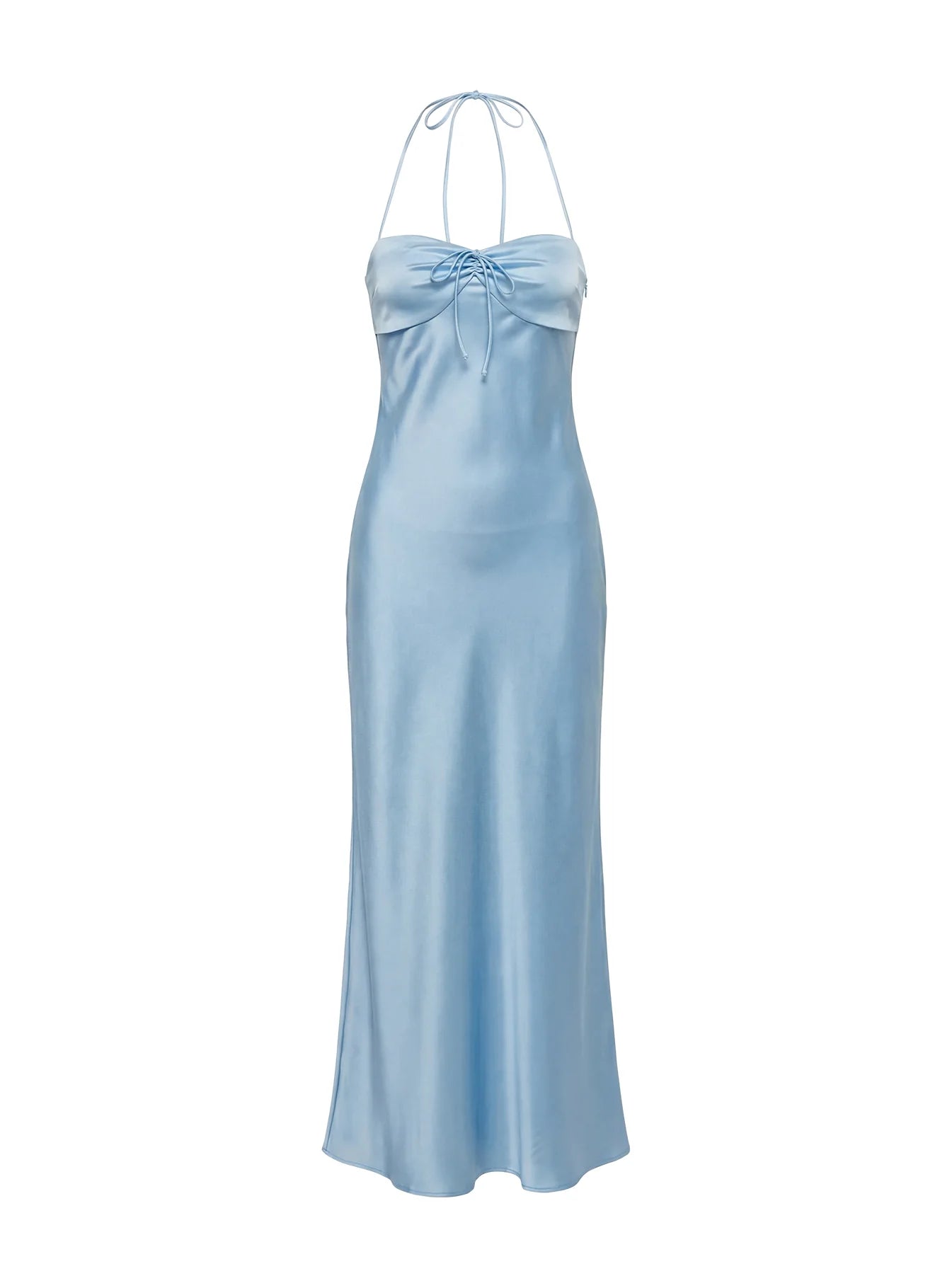 Fireproof Halter Maxi Dress Baby Blue