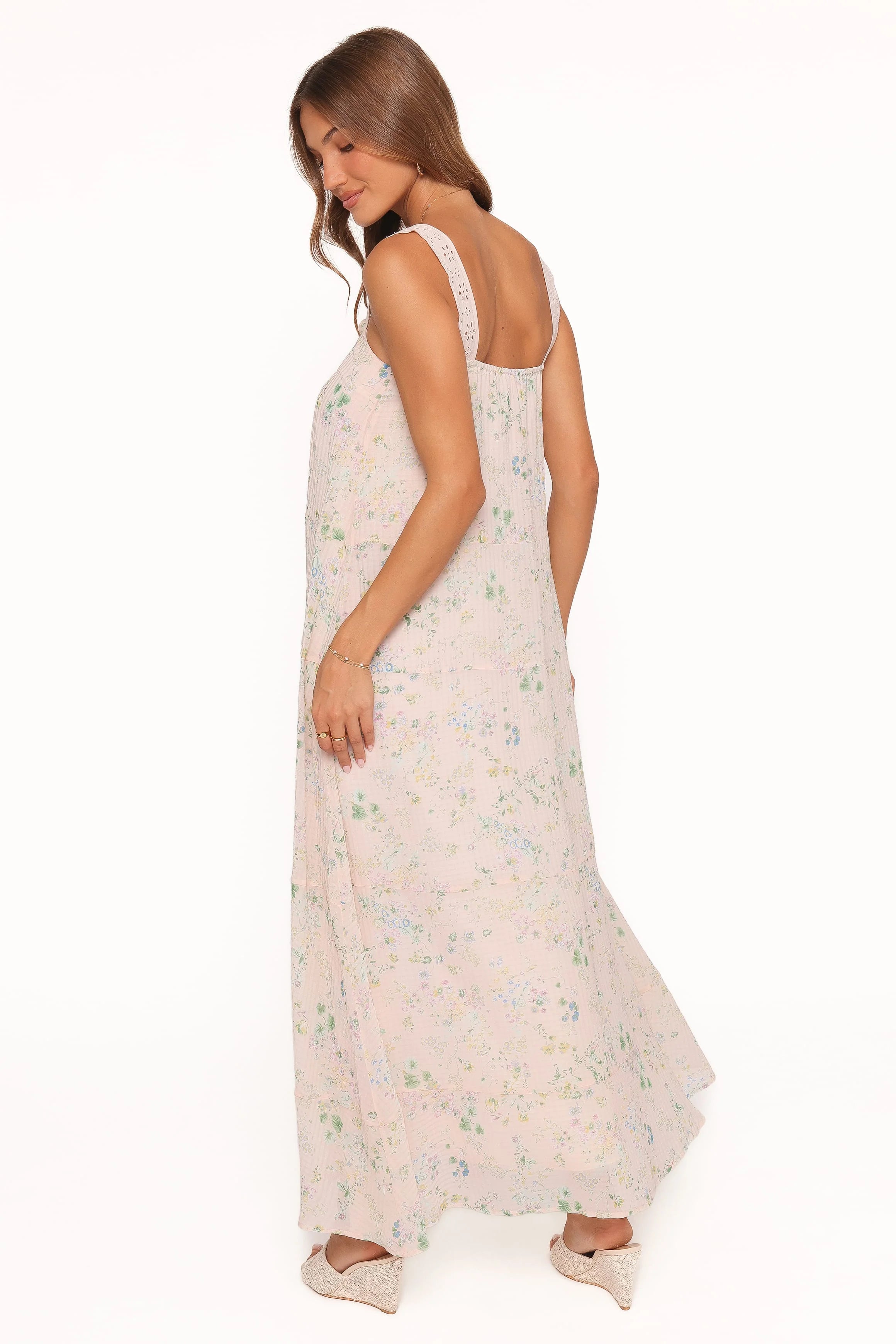 Caroline Maxi Dress - Pastel Pink Floral