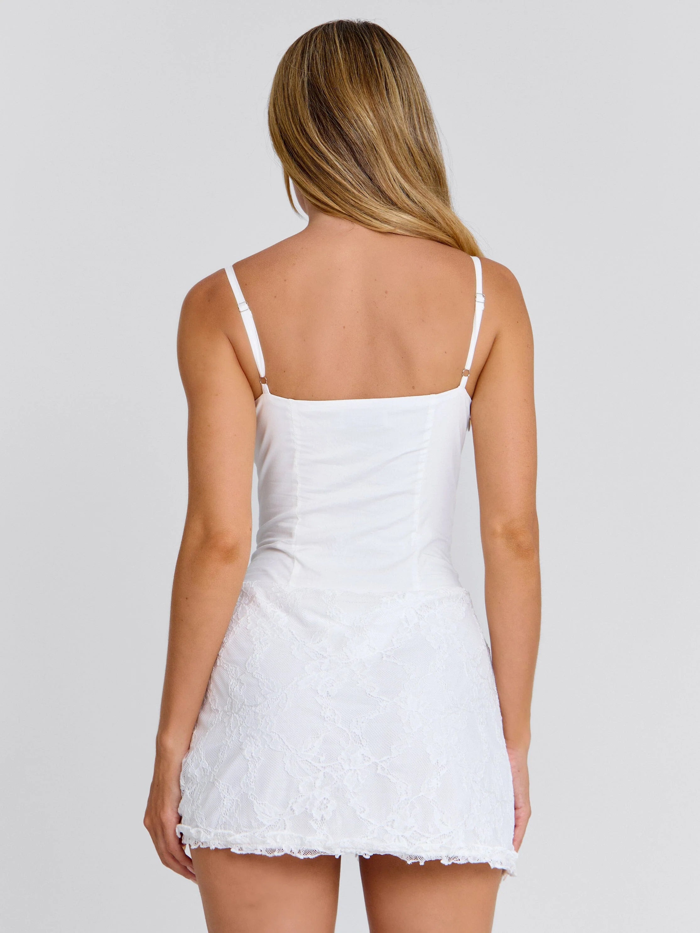 GIGY MINI DRESS WHITE