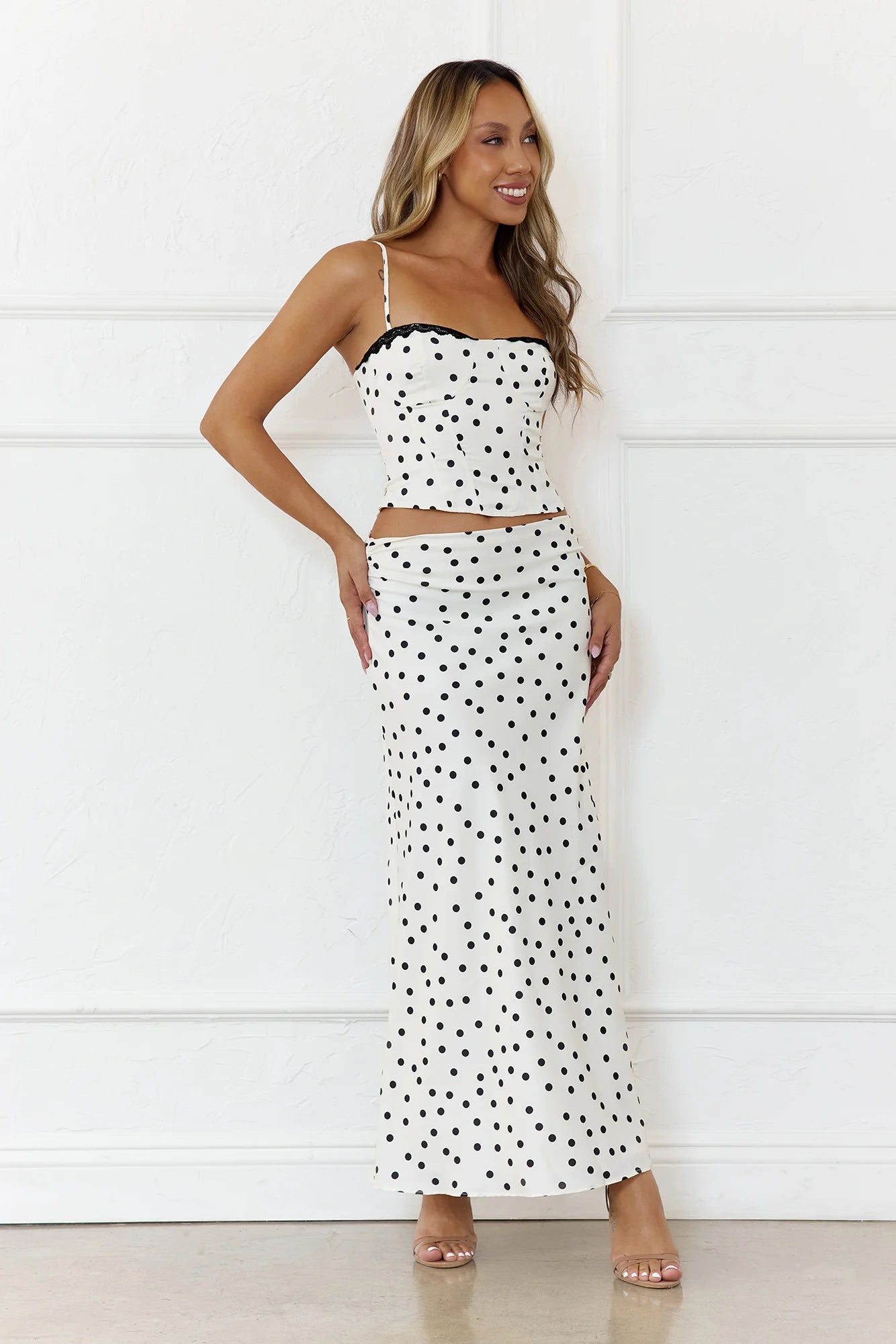 Summer Twilight Polka Dot Set Cream