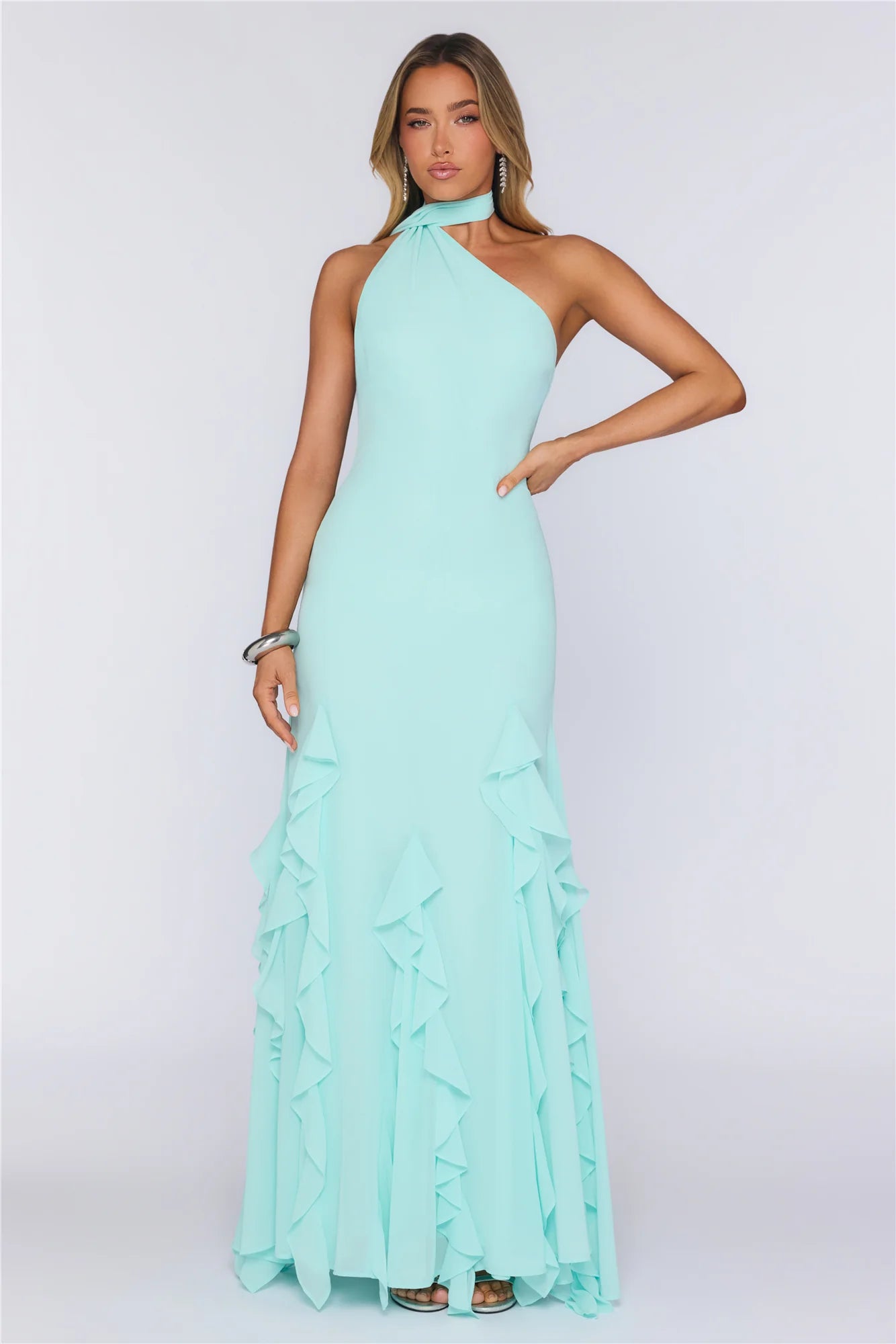 Prettiest Guest Wrap Neck Maxi Dress Sage