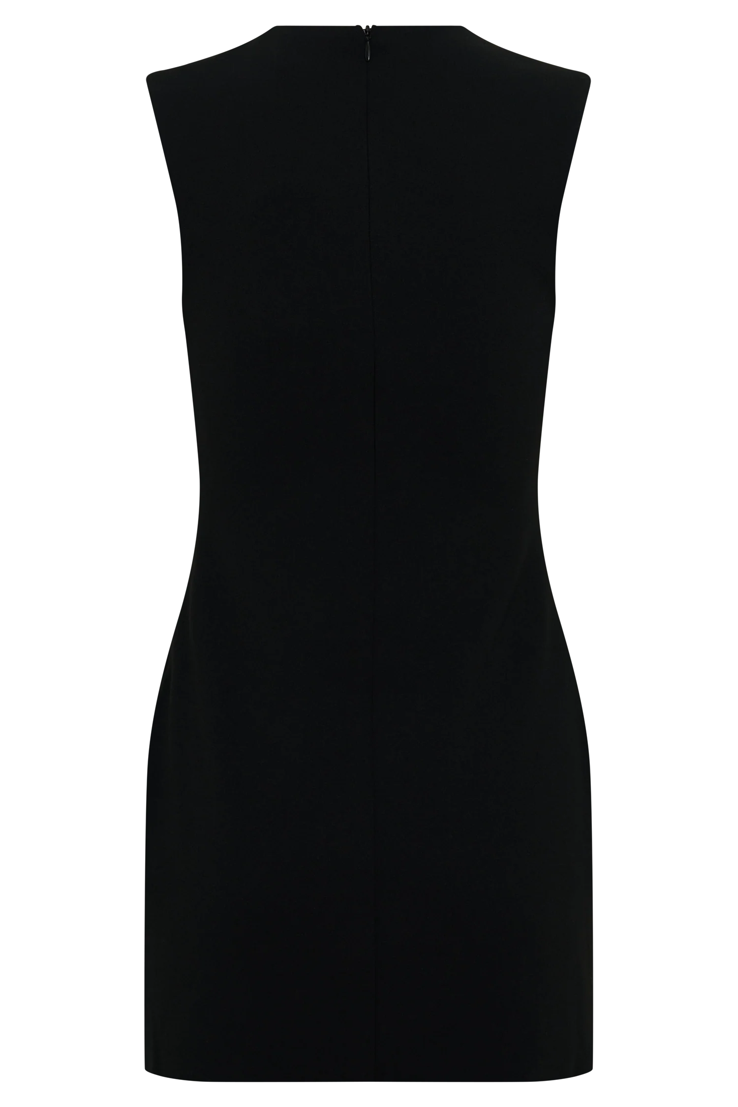Fion Sleeveless Stretch Crepe Mini Dress - Black